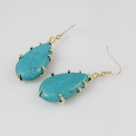 Theon Turquoise Teardrop Stone Earrings